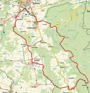 Streckenführung des Rundwegs Limmersdorfer-Forst