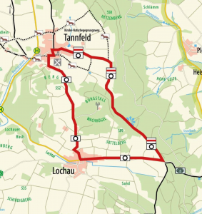 Streckenverlauf des Rundwegs Tannfeld