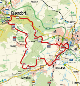 Streckenverlauf des Rundwegs Thurnau-Kasendorf