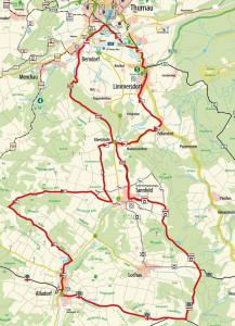 Verlauf des Rundwegs Thurnau-Kleetzhöfe-Limmersdorf