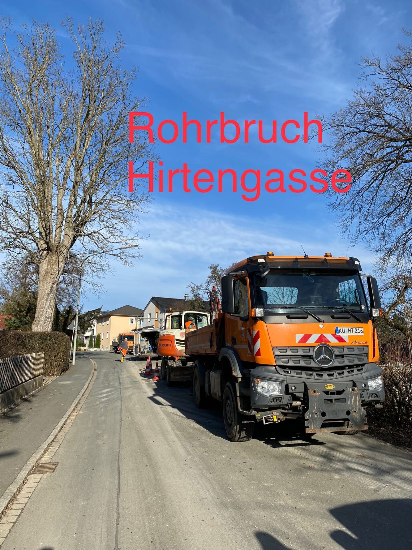 Wasserrohrbruch in der Hirtengasse